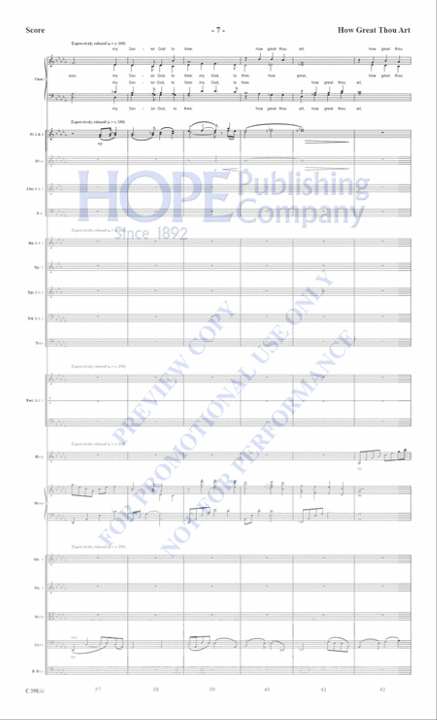 How Great Thou Art Choir scores gallery preview page 8