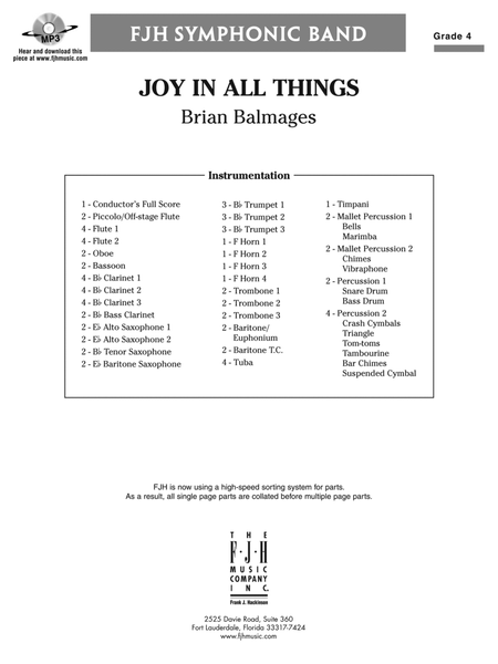 Joy in All Things: Score
