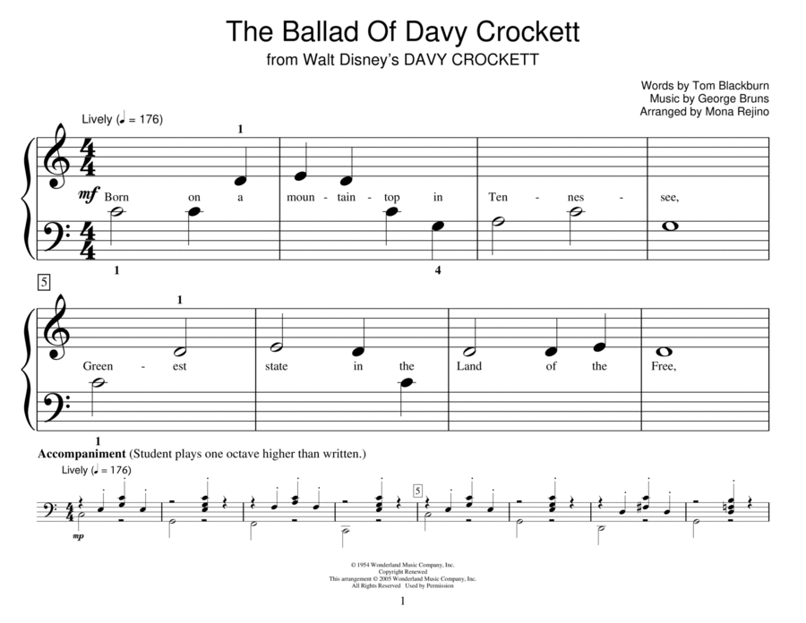 The Ballad Of Davy Crockett (from Davy Crockett)