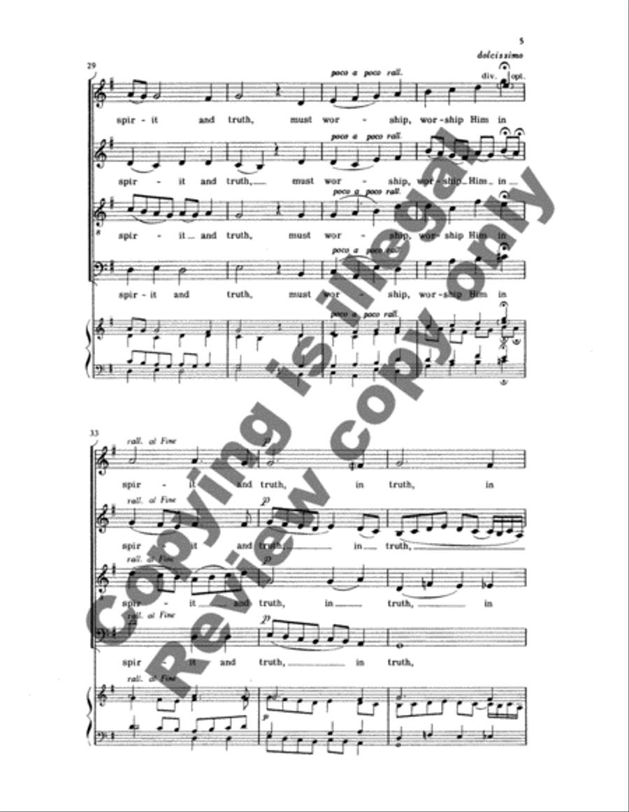 Twelve Canticles: 2. God is a Spirit; 3. When Thou Liest Down