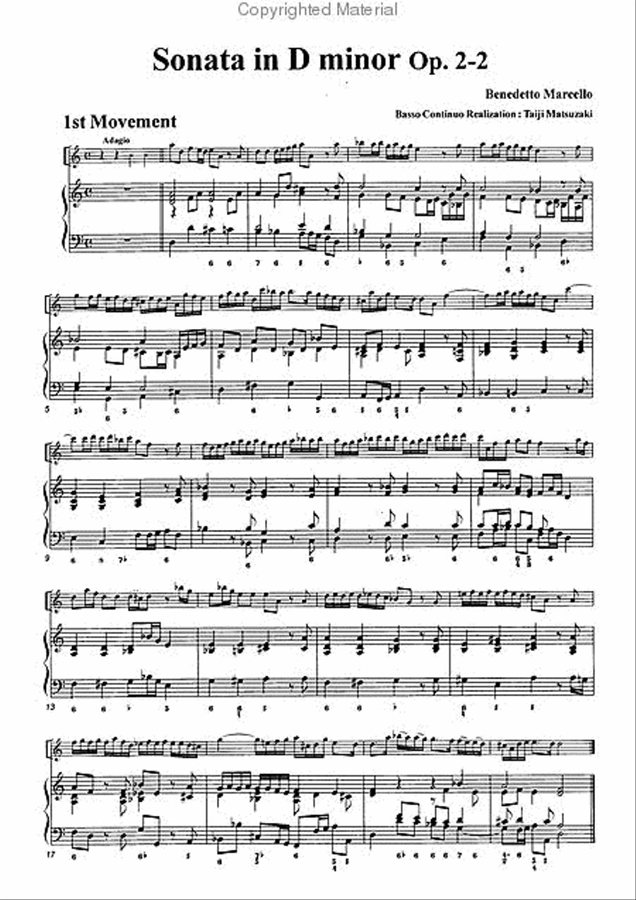 Sonata in D minor, Op. 2-2 Alto Recorder scores gallery preview page 3