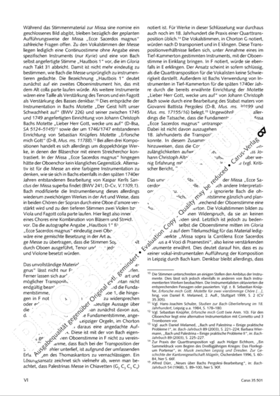 Palestrina: Masses and individual movements