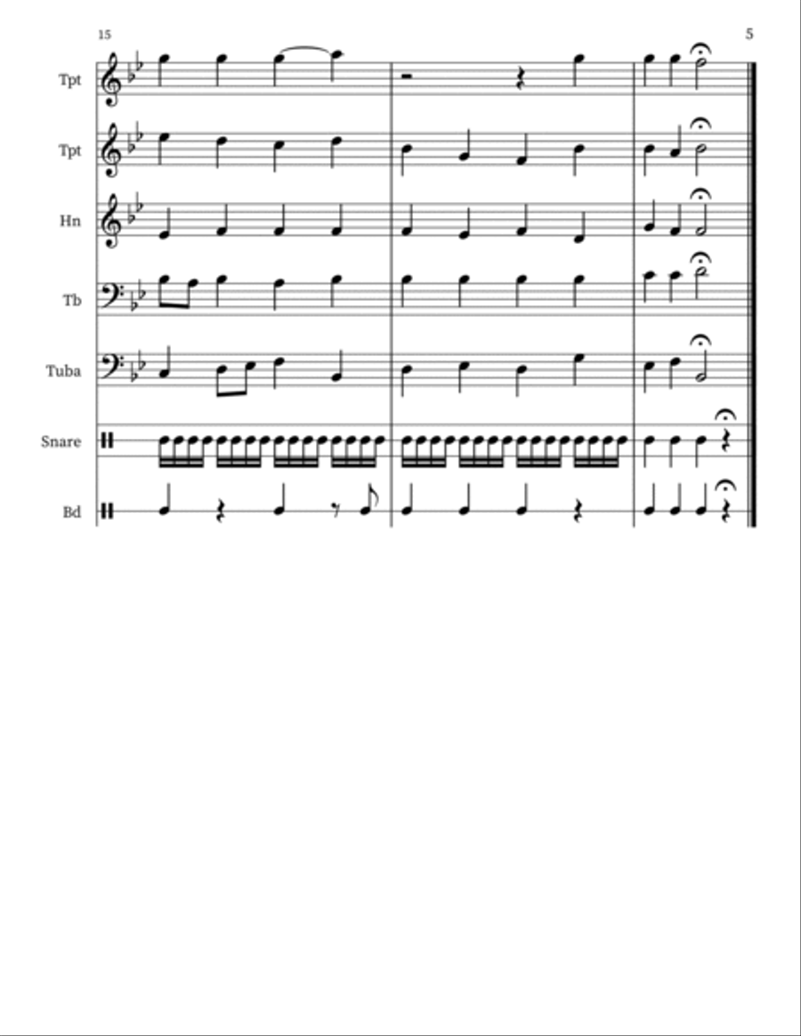 Before Jehovah's Awful Throne Small Ensemble scores gallery preview page 5