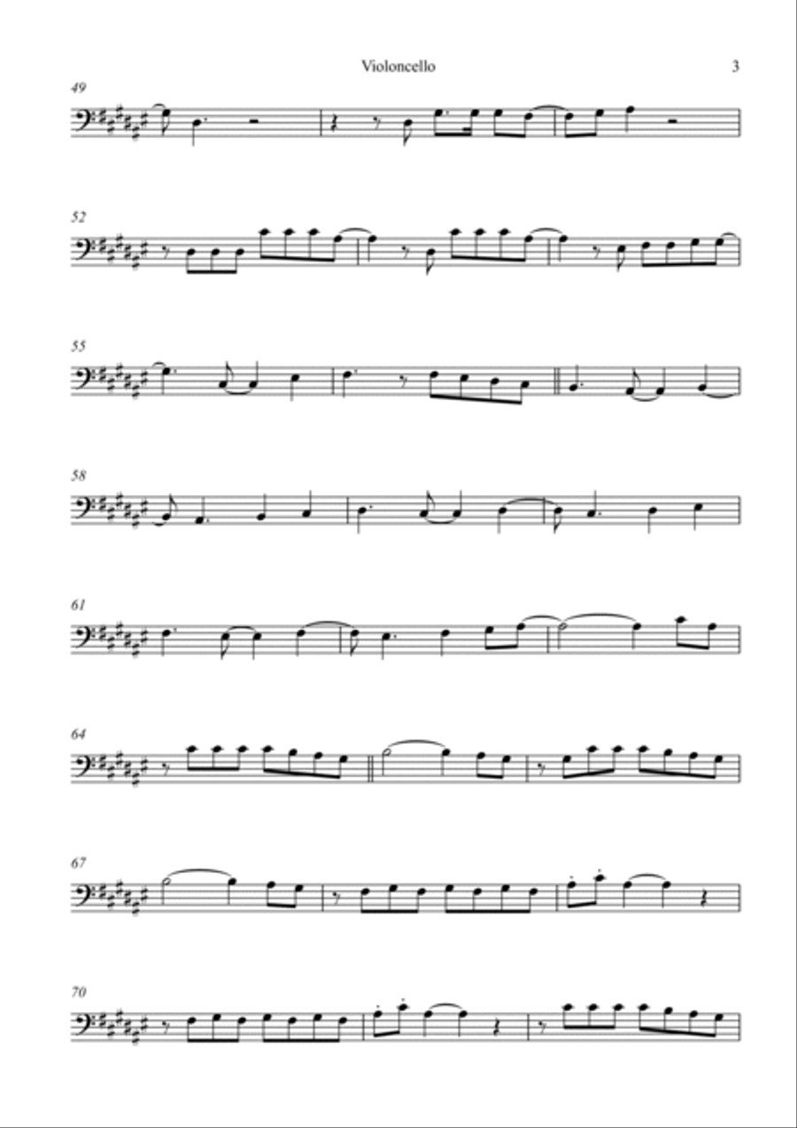 Tattoo Cello Solo scores gallery preview page 3