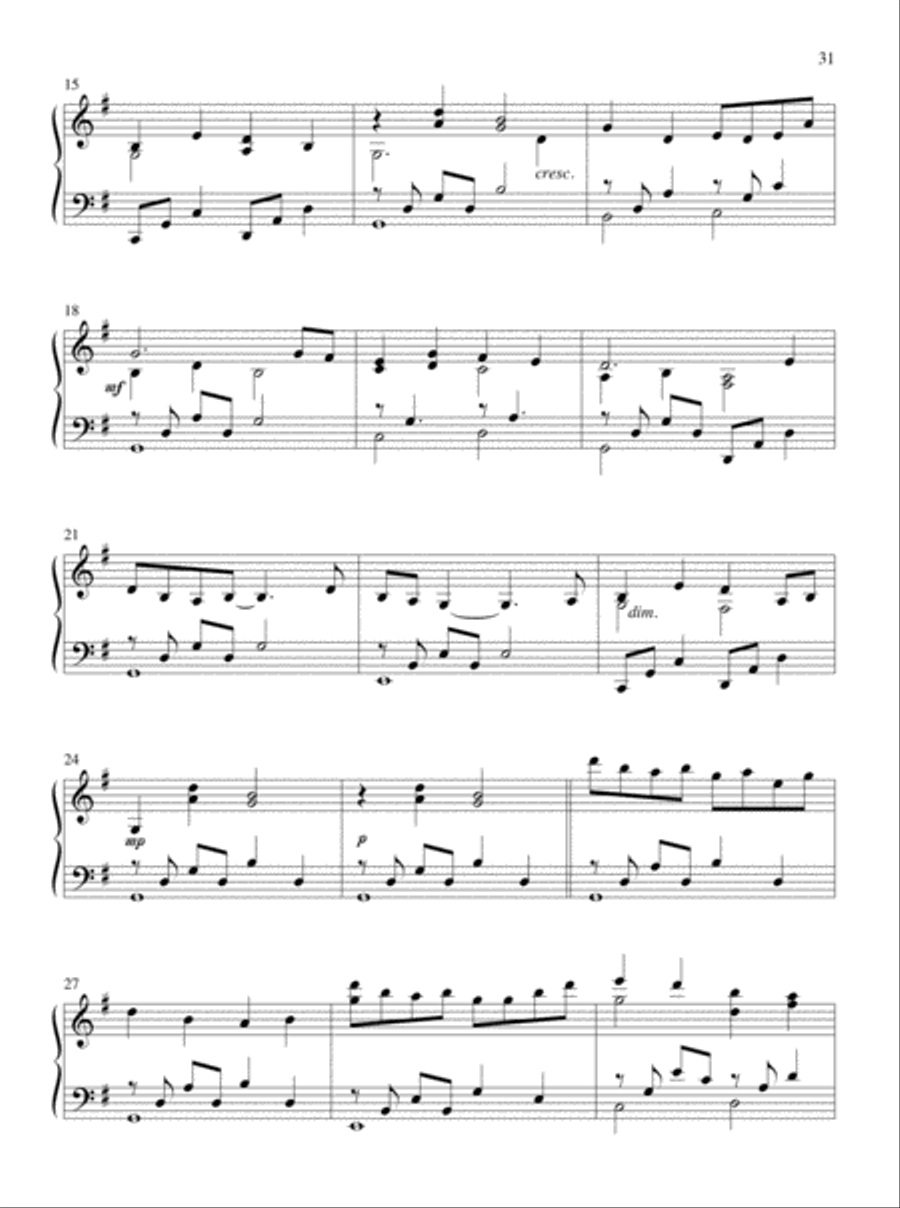Let All Things Their Creator Bless! Piano Solo scores gallery preview page 18