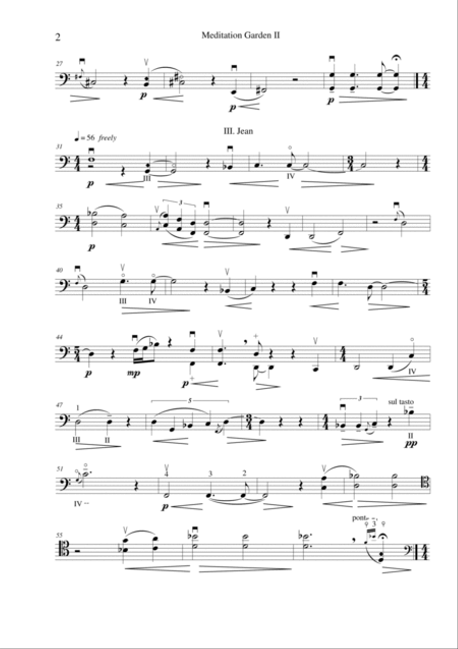 Meditation Garden - 3 versions String Duet scores gallery preview page 6