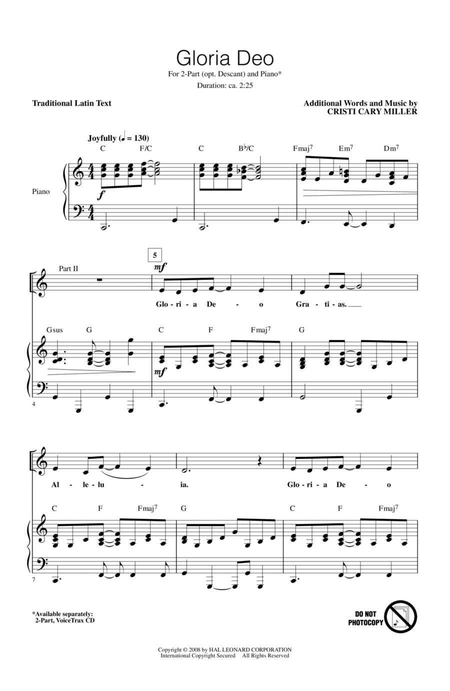 Gloria Deo 3-Part scores gallery preview page 1