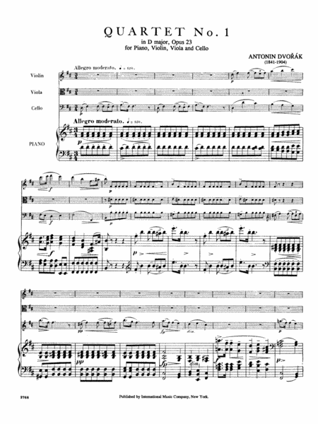 Quartet No. 1 In D Major, Opus 23