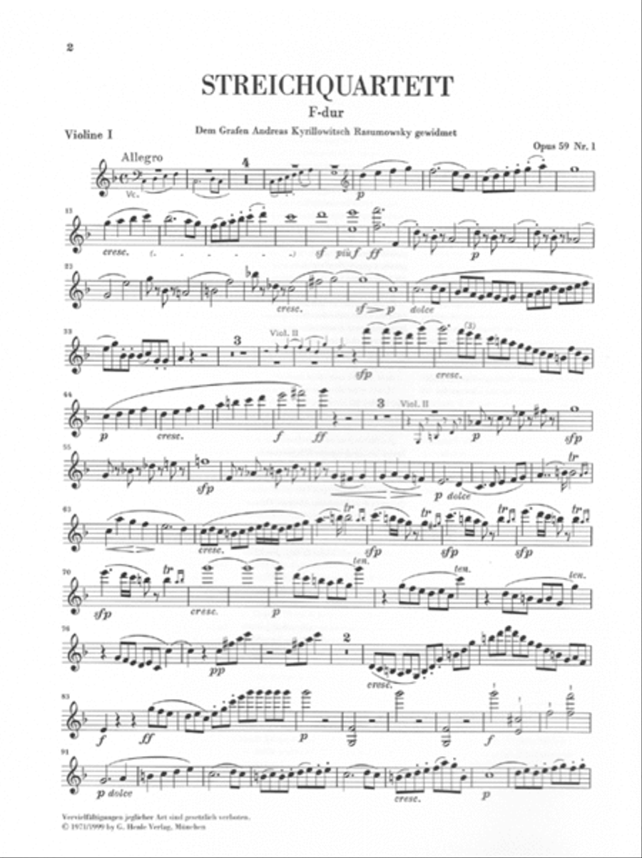 String Quartets Op. 59, 74, 95 String Quartet scores gallery preview page 4