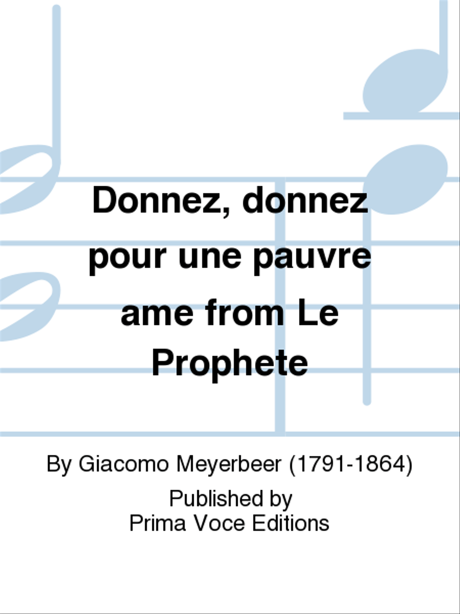 Donnez, donnez pour une pauvre ame from Le Prophete Mezzo-Soprano Voice scores gallery preview page 1