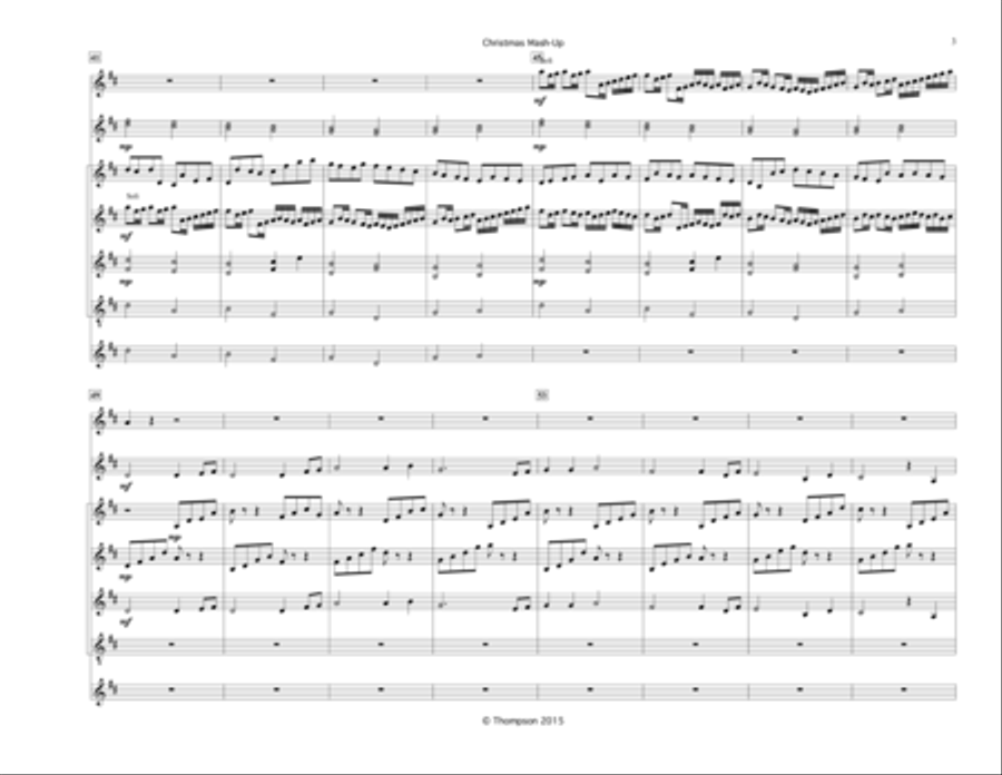 Christmas Mash-up For Percussion Ensemble Percussion Ensemble scores gallery preview page 3