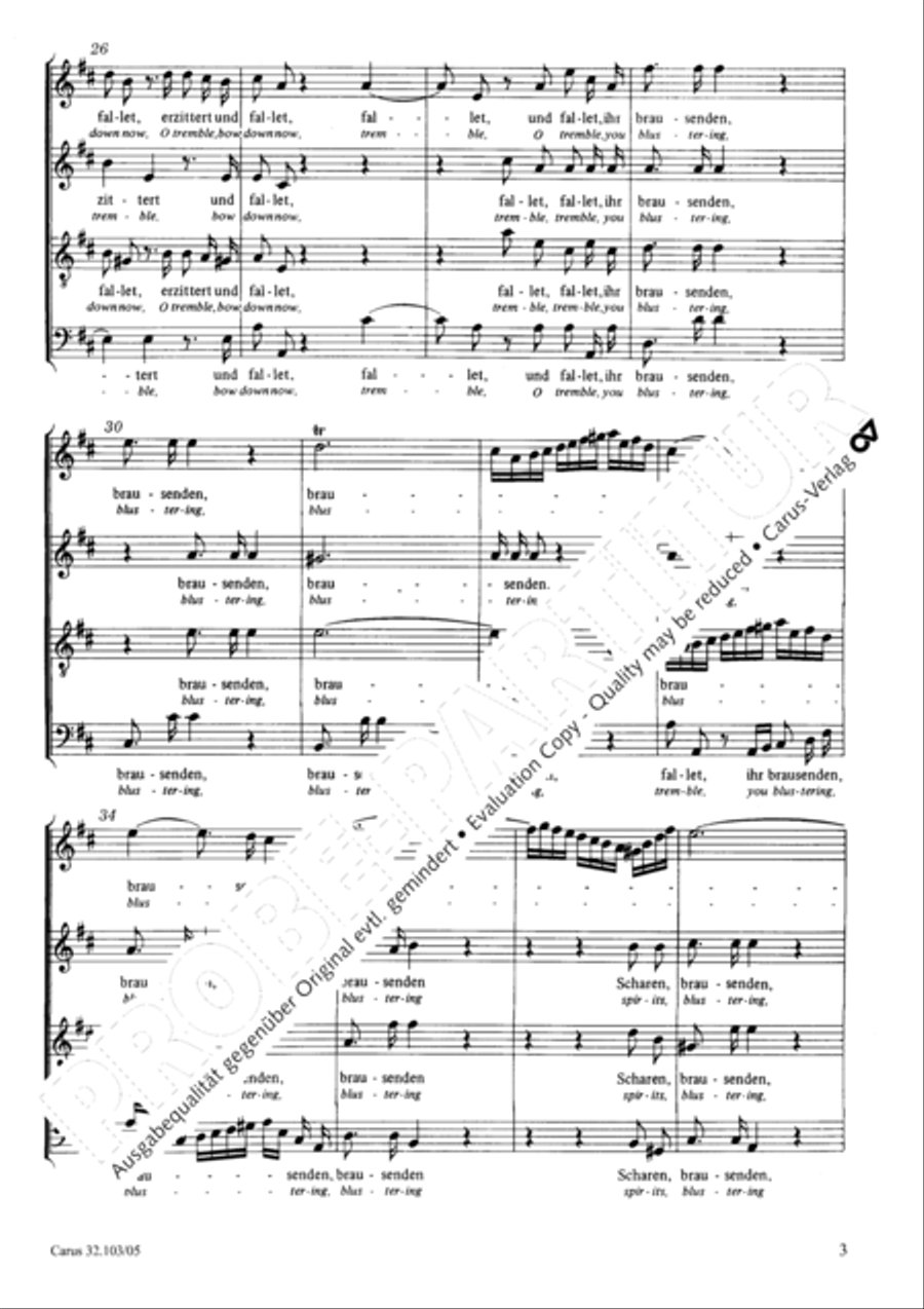 O tremble bow down now (Erzittert und fallet) 4-Part scores gallery preview page 4