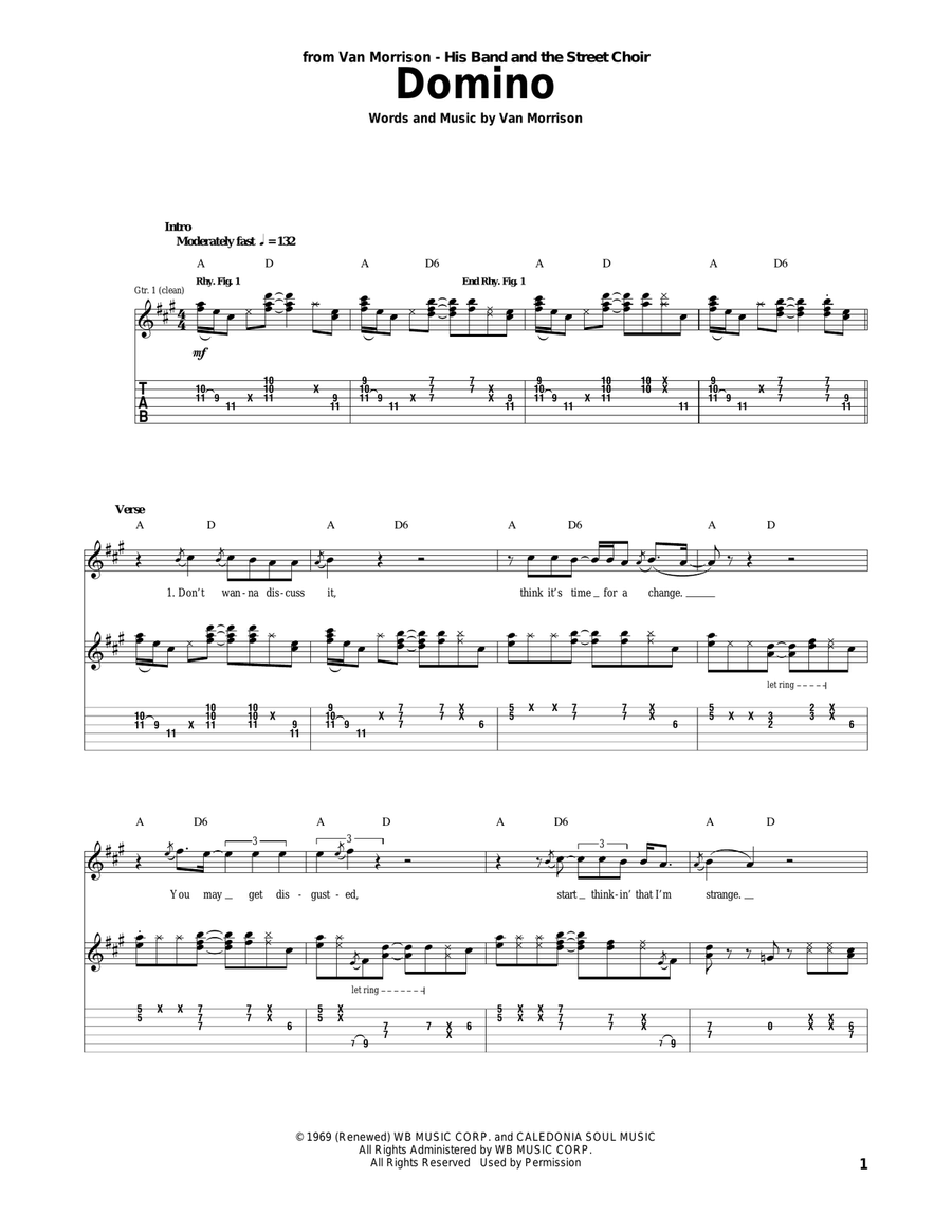 Domino Acoustic Guitar scores gallery preview page 1