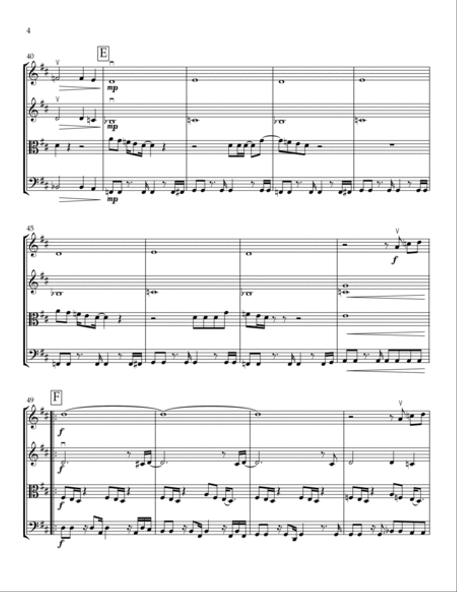 Lovely Day String Quartet scores gallery preview page 4