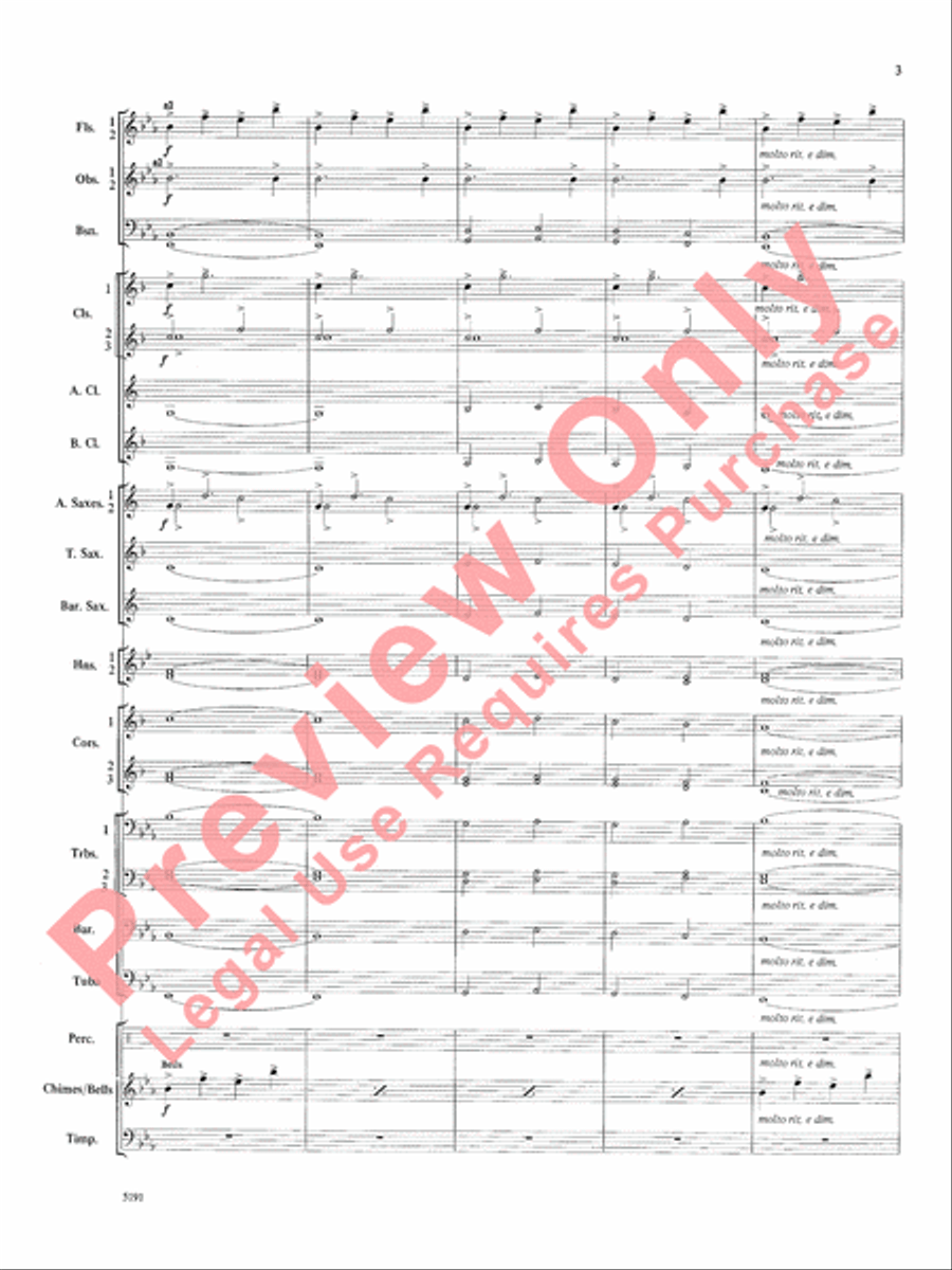 Wind Chimes Concert Band scores gallery preview page 4