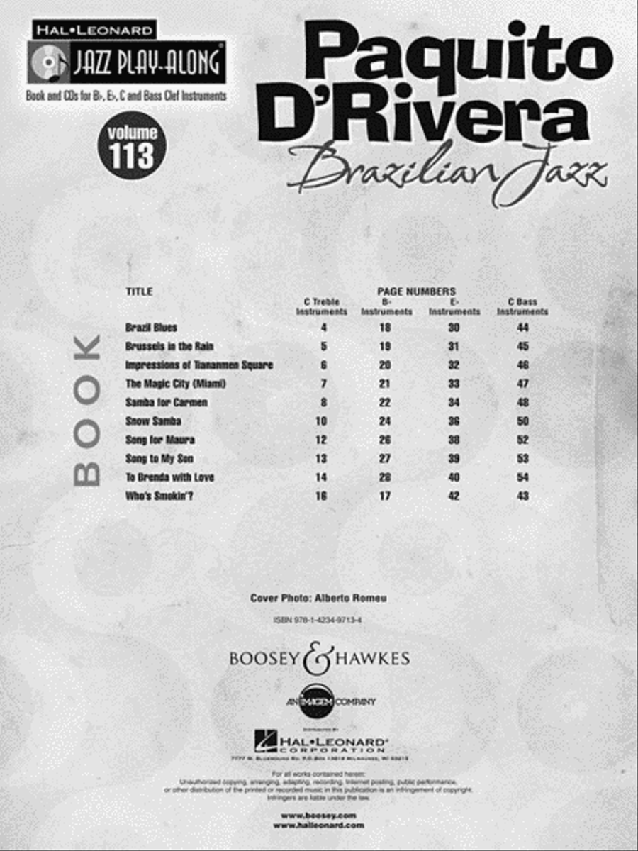 Paquito D'Rivera - Brazilian Jazz C Instrument scores gallery preview page 3