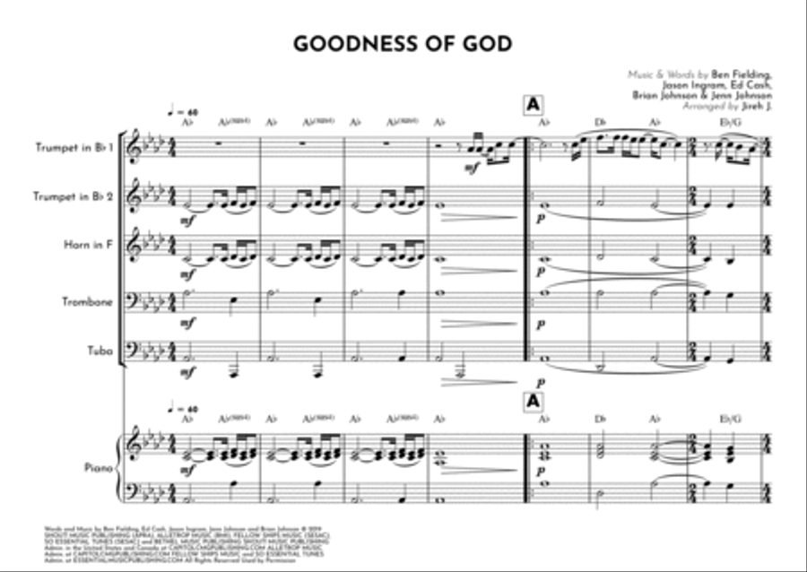 Goodness Of God Goodness Of God Brass Ensemble scores gallery preview page 2