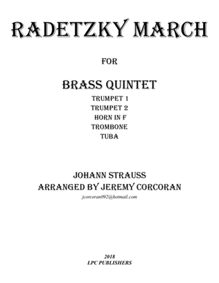 Book cover for Radetzky March for Brass Quintet