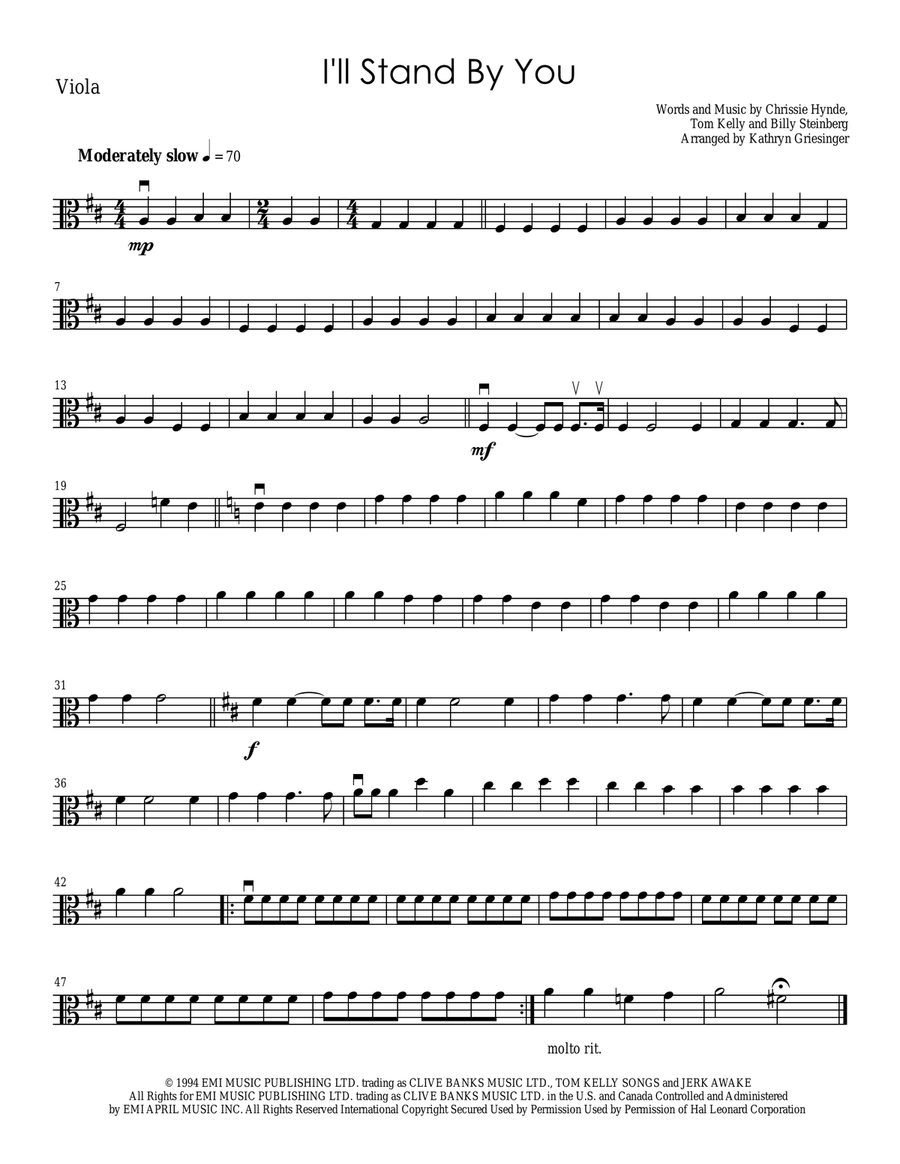 I'll Stand By You I'll Stand By You String Quartet scores gallery preview page 3