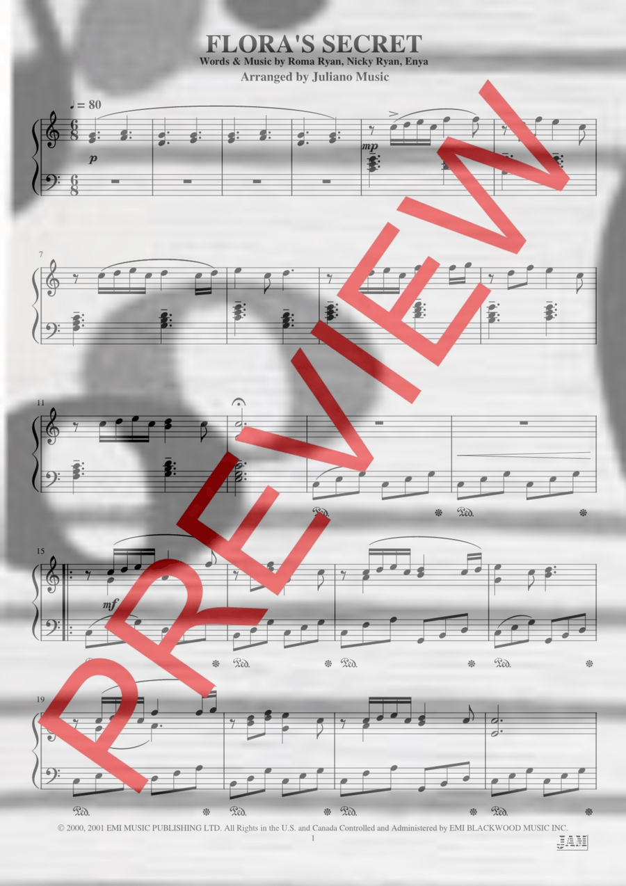Flora's Secret Flora's Secret Easy Piano scores gallery preview page 2