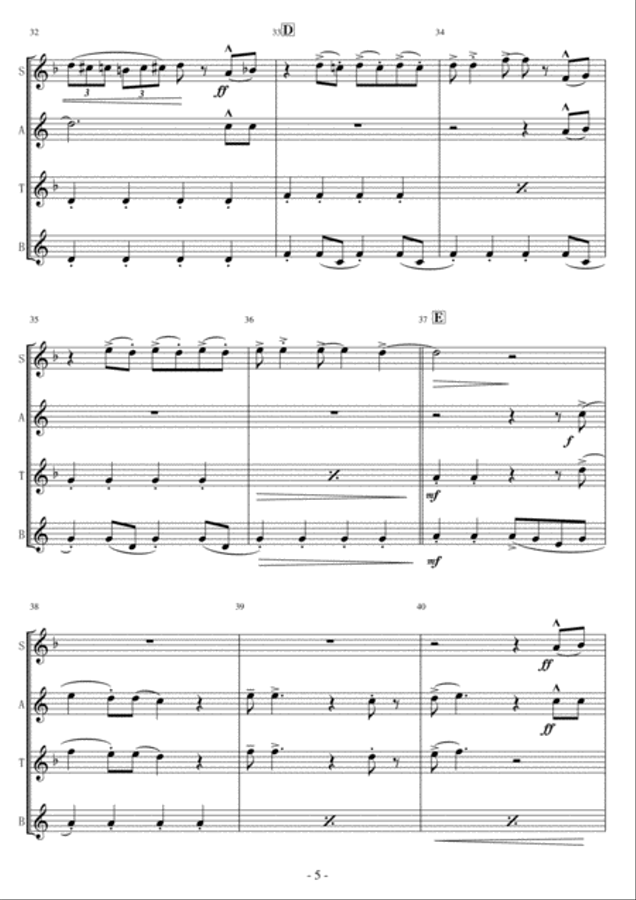 Detroit Rock City Woodwind Quartet scores gallery preview page 5