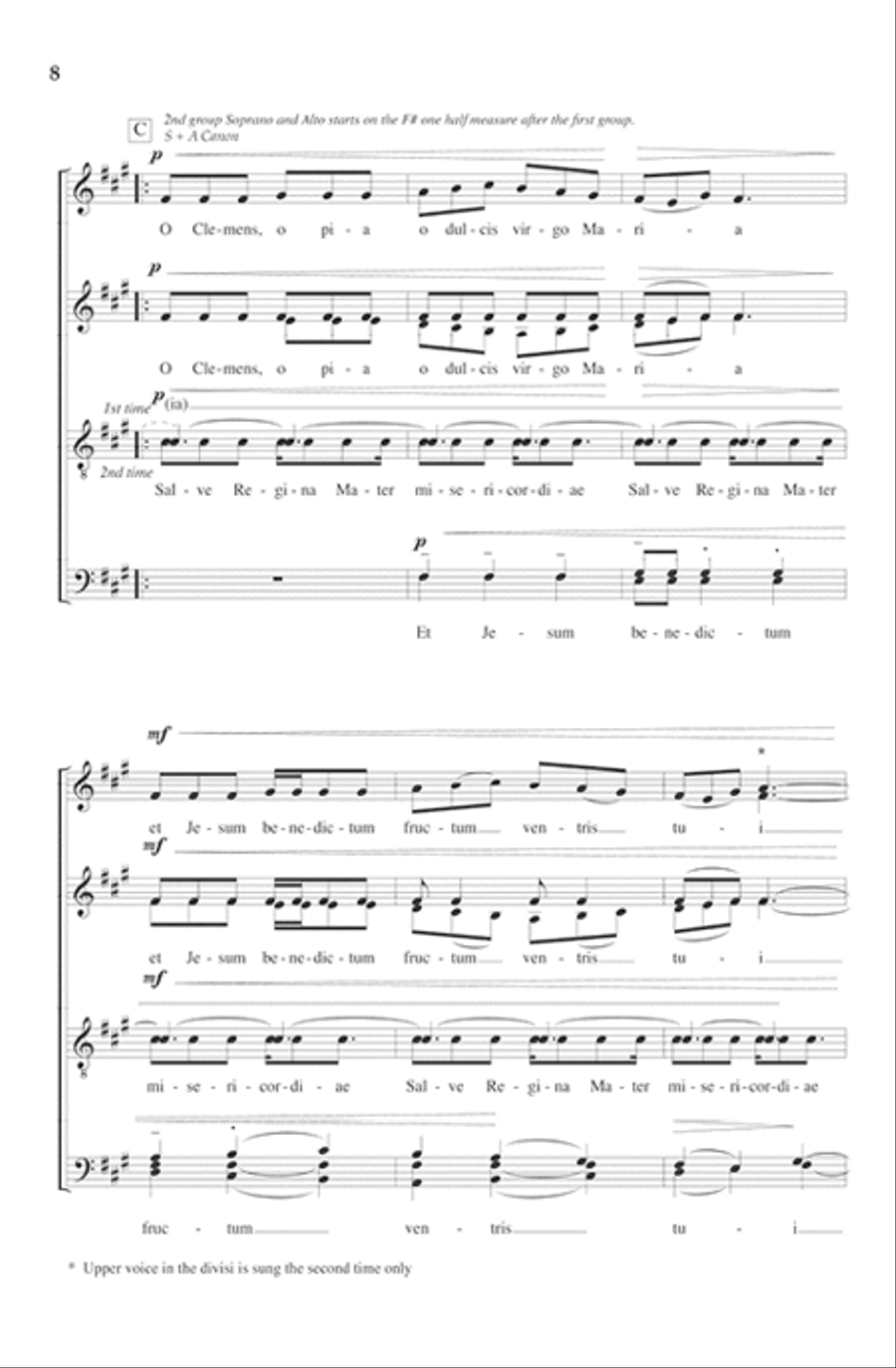 To the Mothers in Brazil: Salve Regina Divisi scores gallery preview page 5