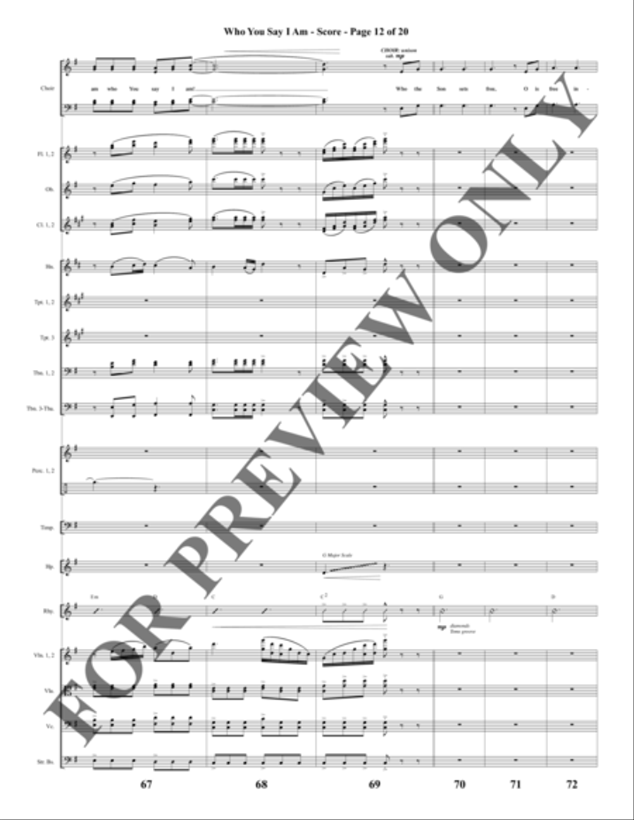 Who You Say I Am - Orchestration Choir scores gallery preview page 13