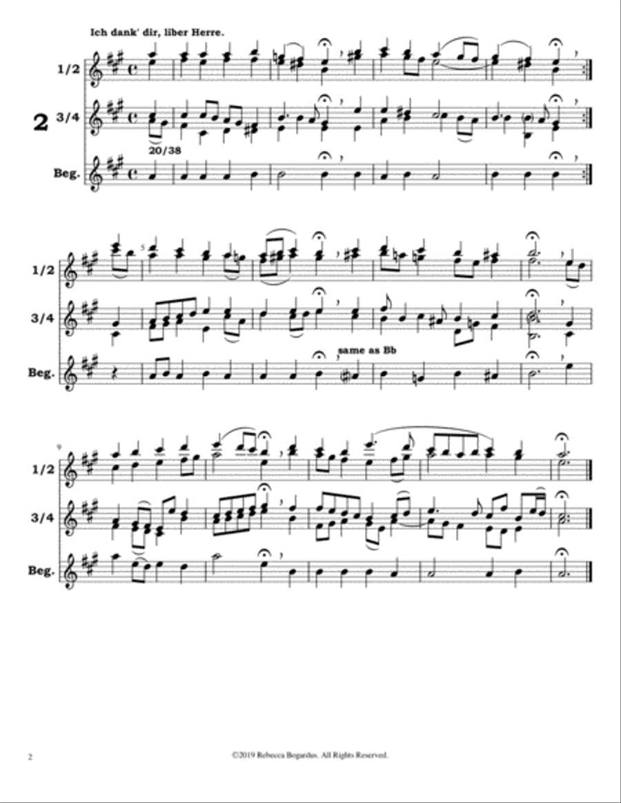 Bach Chorales 1-10 for Flexible Flute Ensemble Woodwind Quartet scores gallery preview page 4