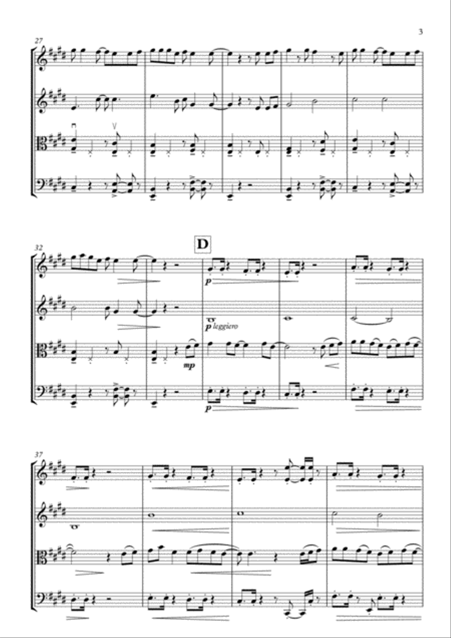 Love Yourself String Quartet scores gallery preview page 3