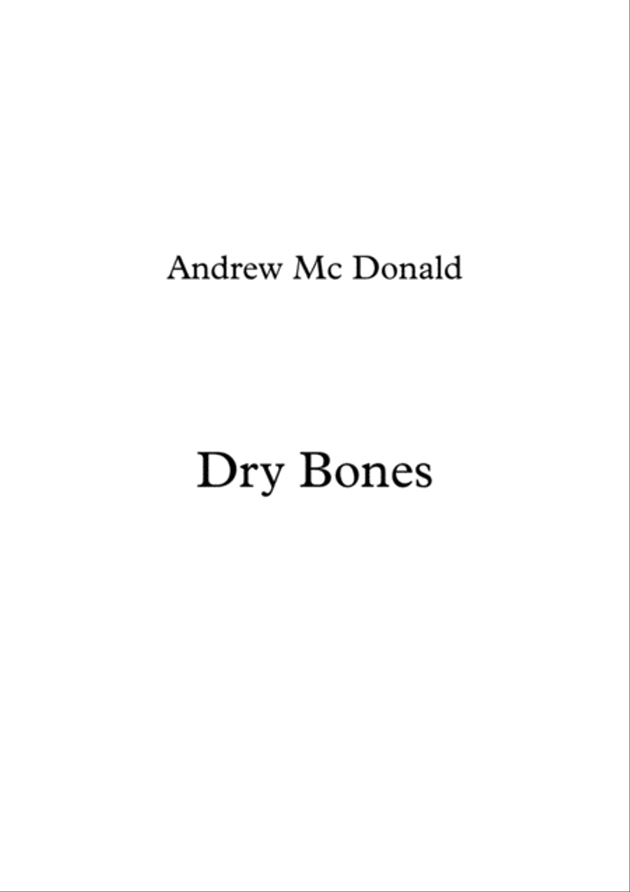 Dry Bones Dry Bones Voice scores gallery preview page 1