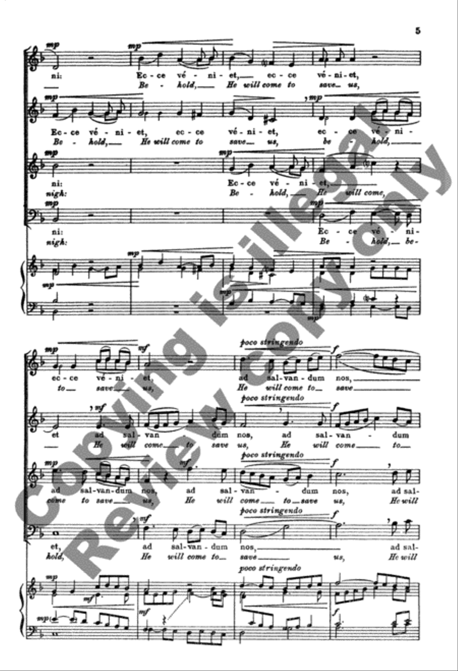 Canite Tuba in Sion (Blow Ye the Trumpets in Zion) 4-Part scores gallery preview page 4