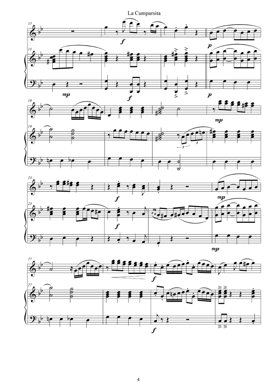 La cumparsita for accordion+piano Piano scores gallery preview page 4
