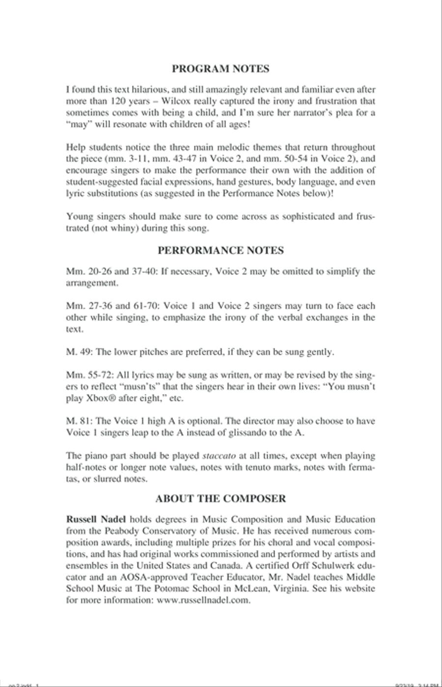 I'm Sick Of Mustn'ts 2-Part scores gallery preview page 11