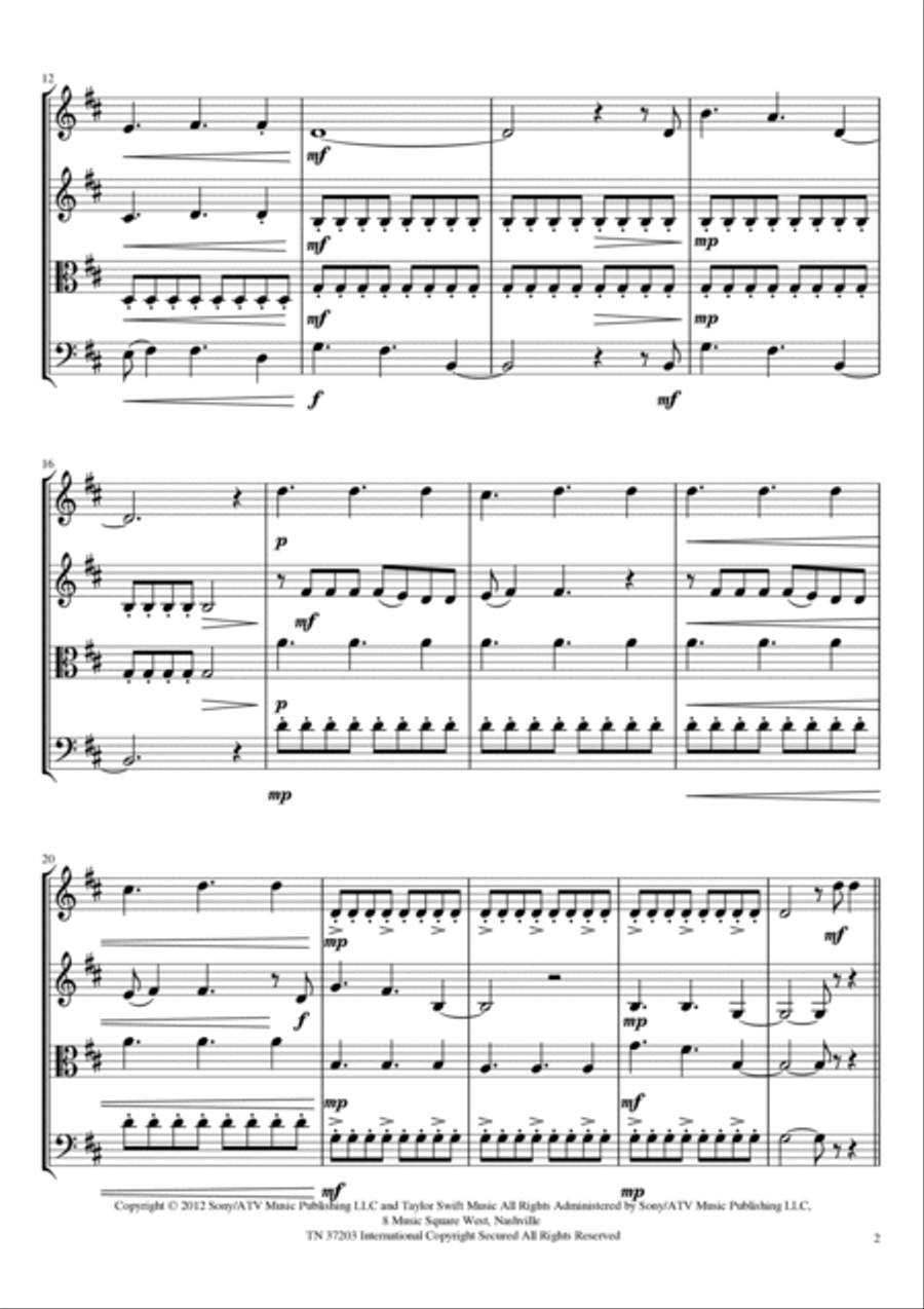 State Of Grace String Quartet scores gallery preview page 2
