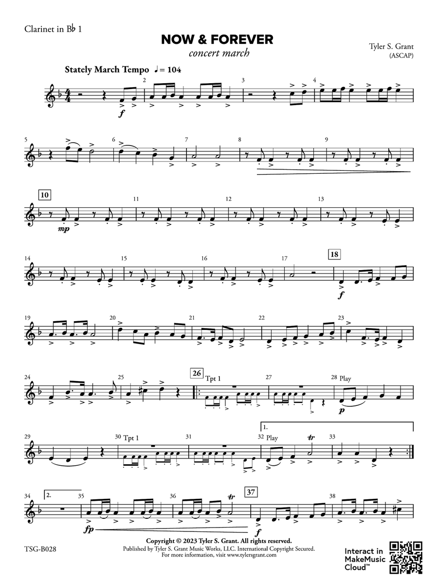 Now & Forever: 1st B-flat Clarinet