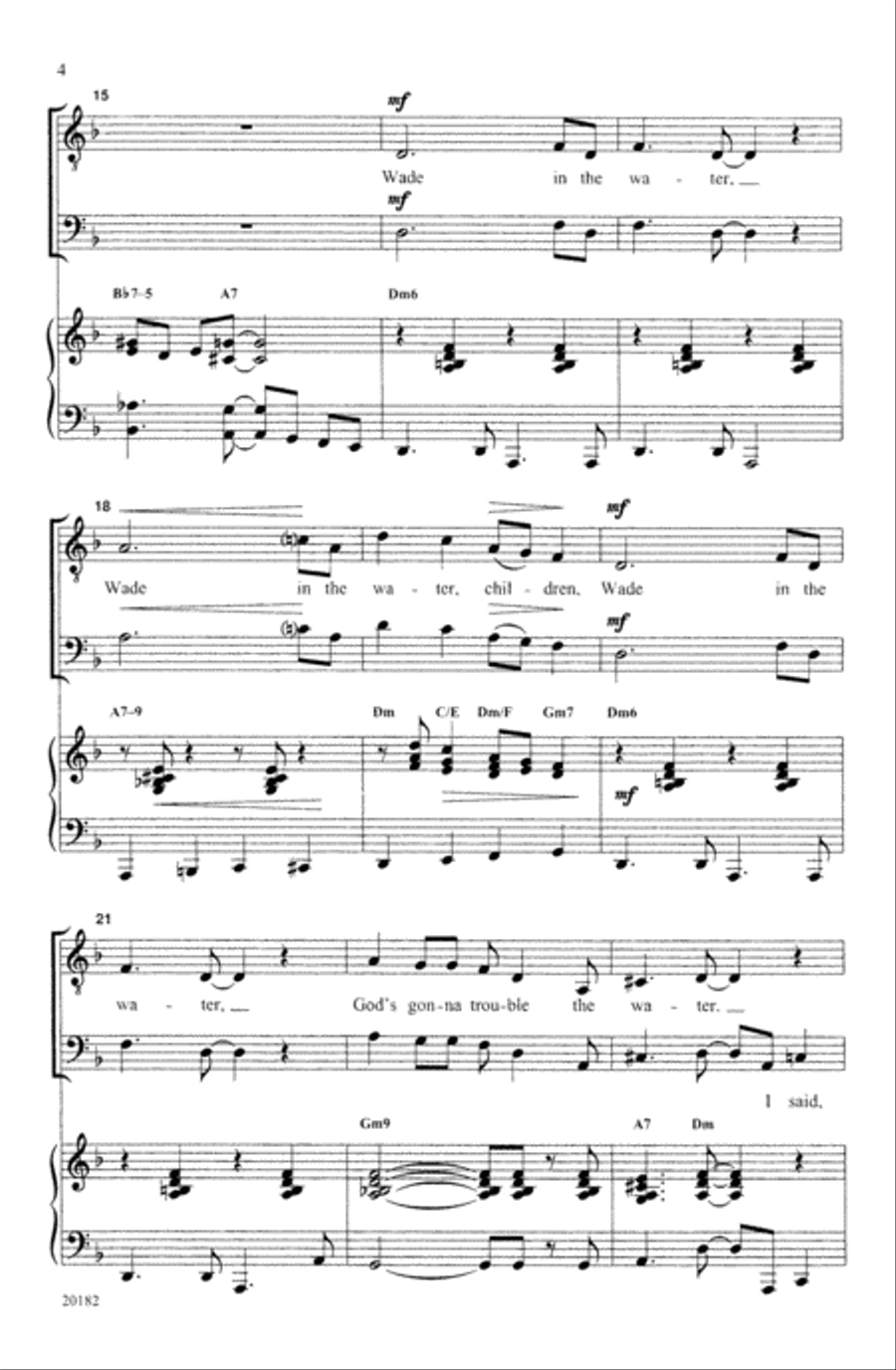 Wade in the Water Choir scores gallery preview page 3