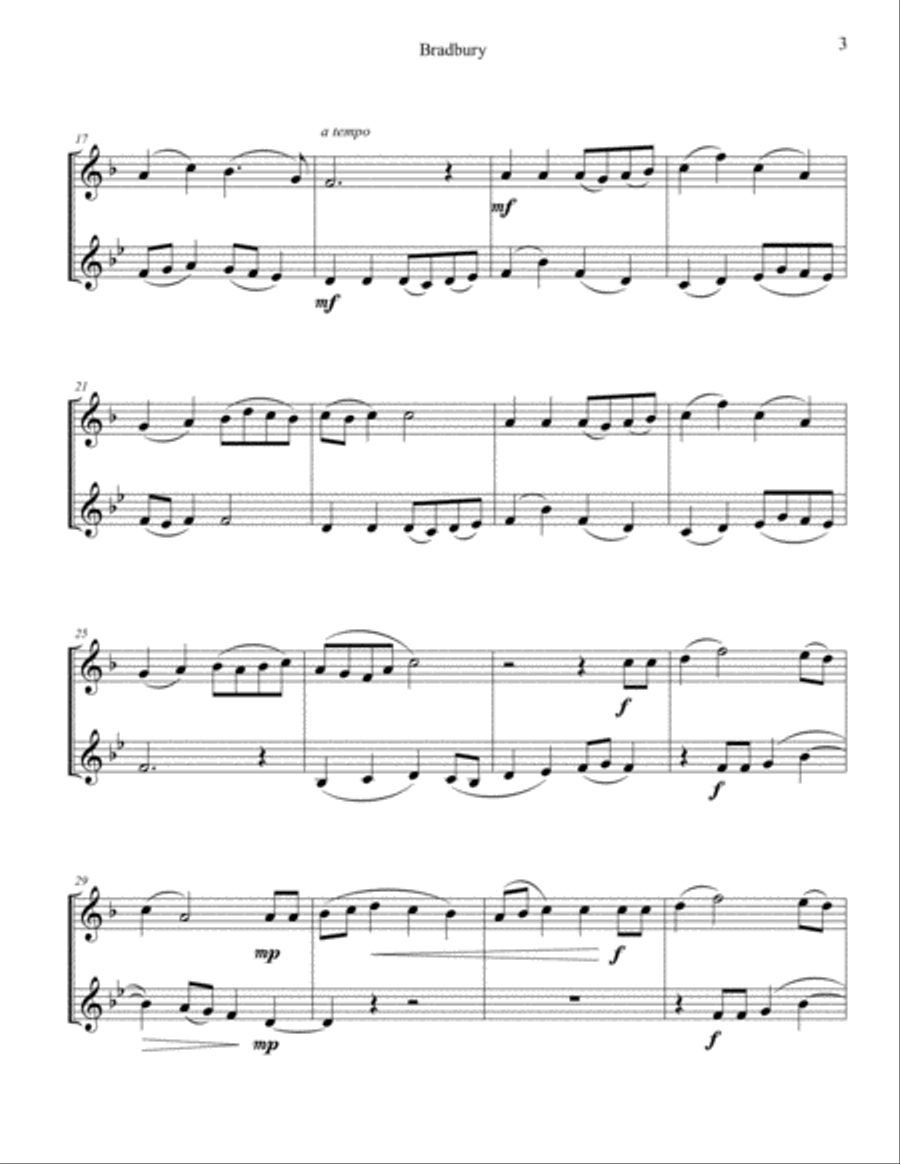 Bradbury (Savior, Like a Shepherd Lead Us) Score and Parts scores gallery preview page 3
