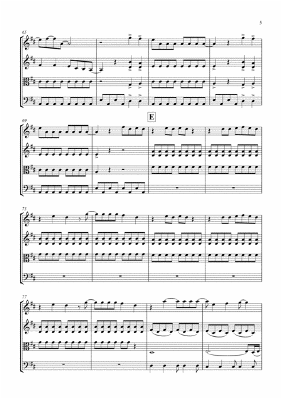Mamma Mia String Quartet scores gallery preview page 5
