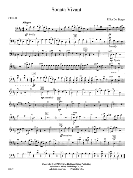 Sonata Vivant: Cello