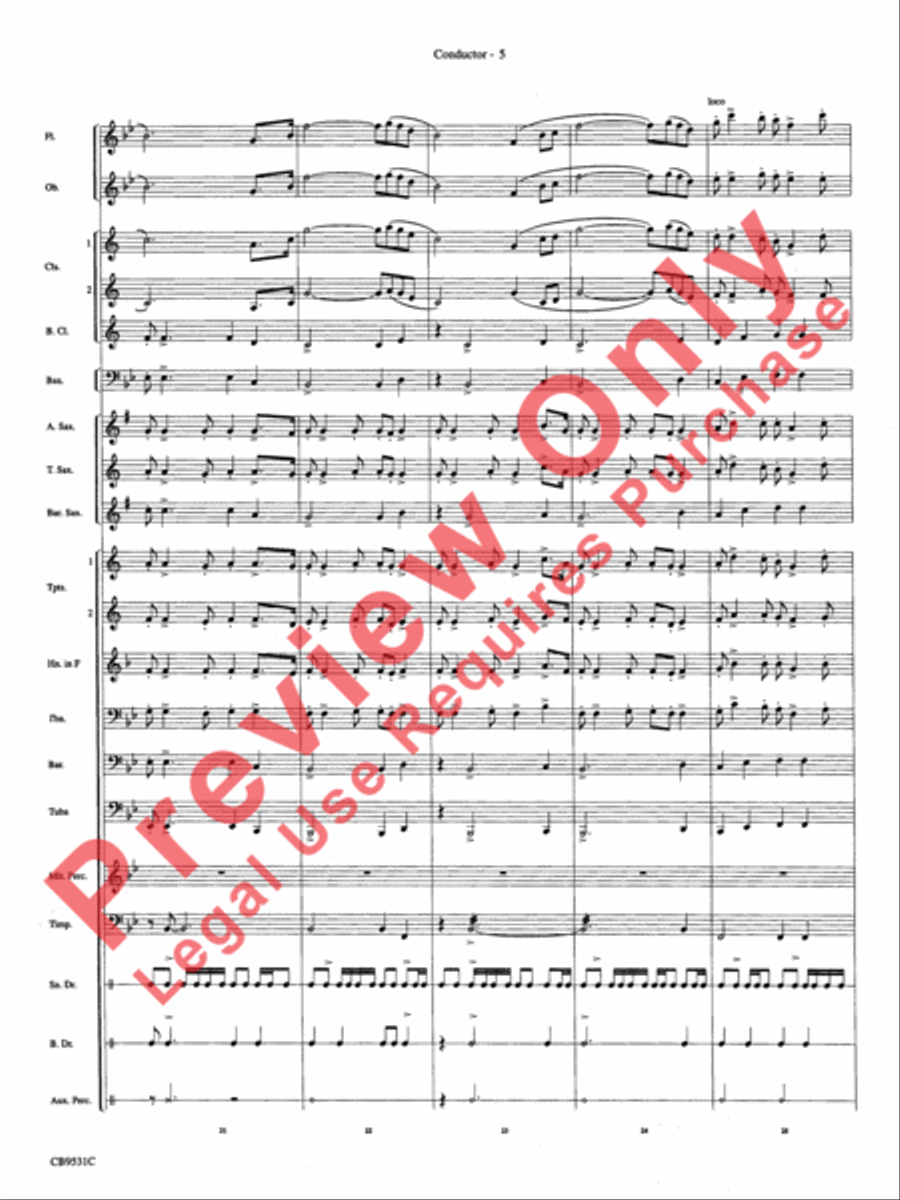The Great Escape March The Great Escape March Concert Band scores gallery preview page 8