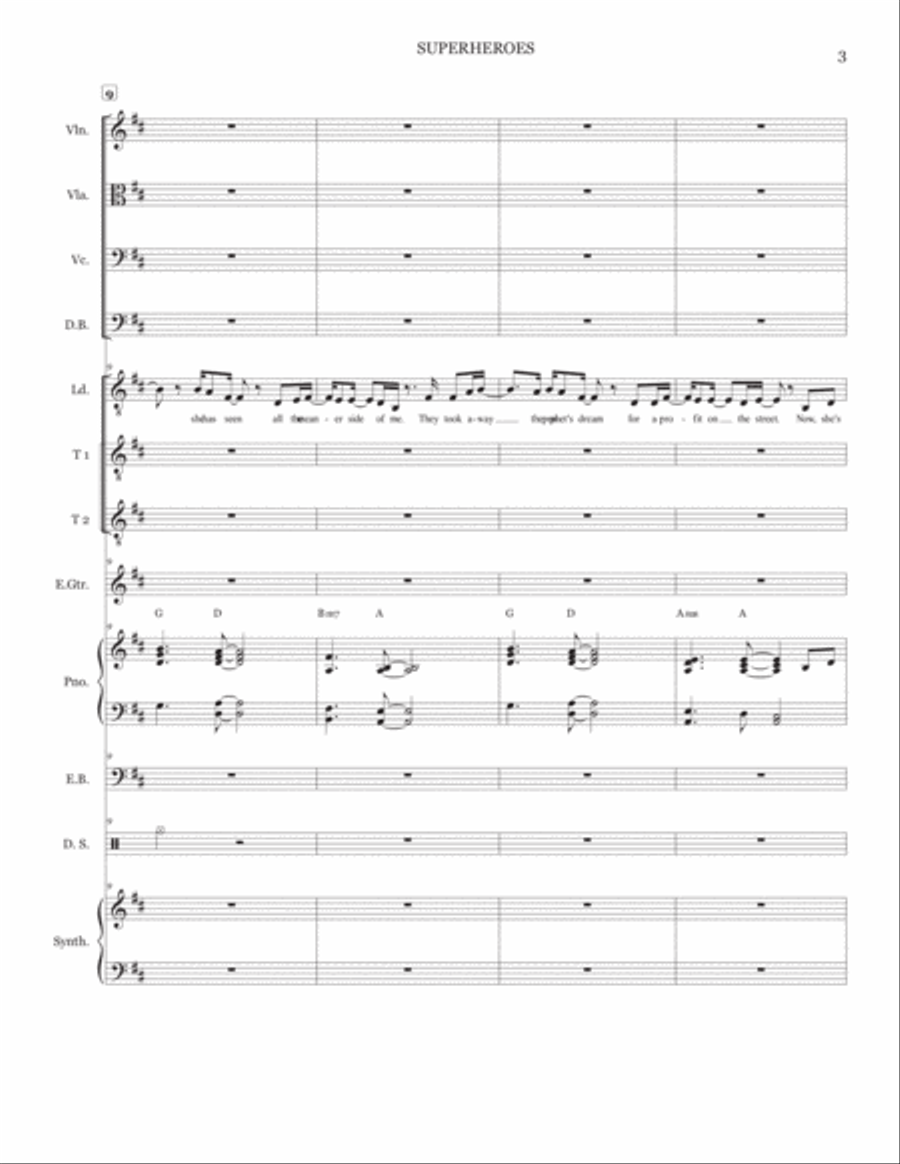 Superheroes Large Ensemble scores gallery preview page 4