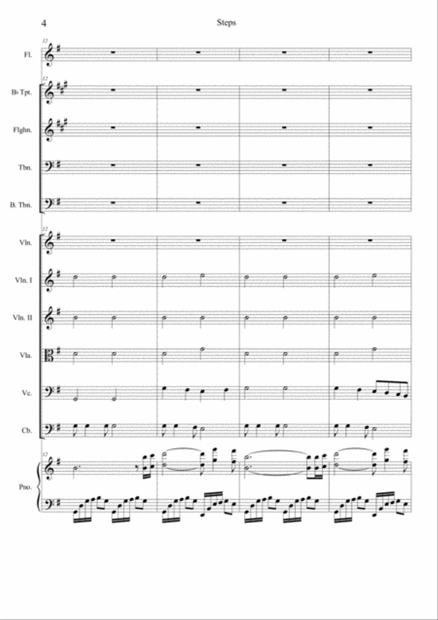 Steps - Piano & Orchestra - Lucian Opris Concert Band scores gallery preview page 4