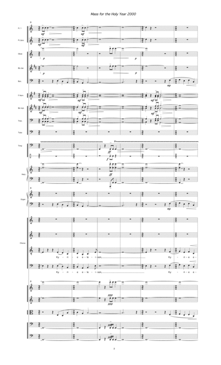 Mass for the Holy Year 2000, pt. 1 (2000) for SATB soloists, chorus and orchestra image number null