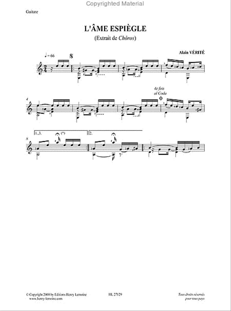 Choros Choros Acoustic Guitar scores gallery preview page 8