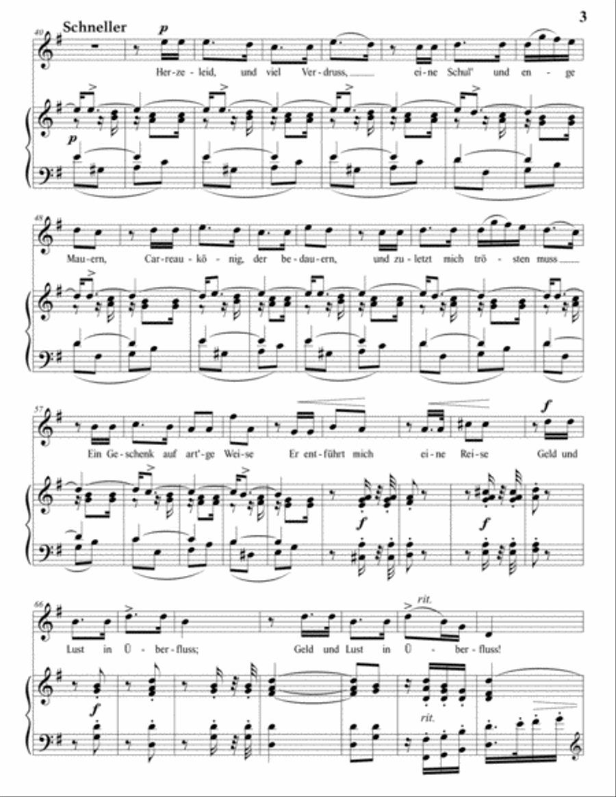 SCHUMANN: Die Kartenlegerin, Op. 31 no. 2 (transposed to G major) Voice scores gallery preview page 4