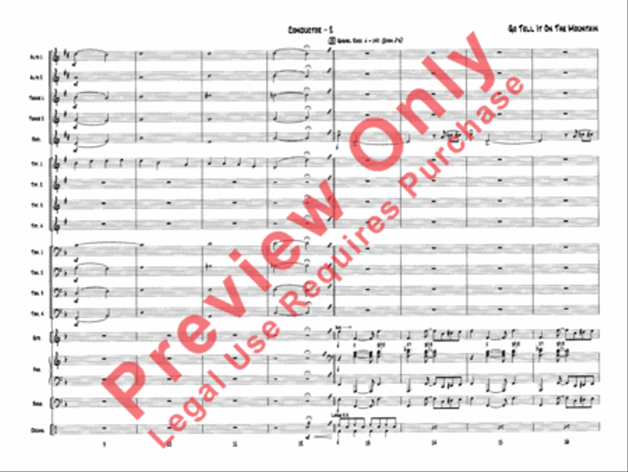 Go Tell It on the Mountain Jazz Ensemble scores gallery preview page 5