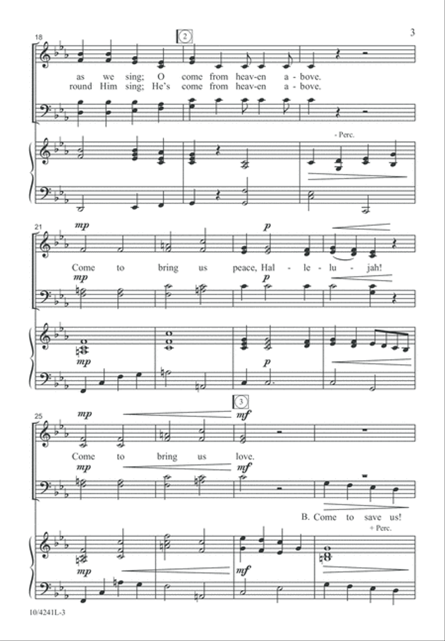Come from Heaven Above 4-Part scores gallery preview page 3