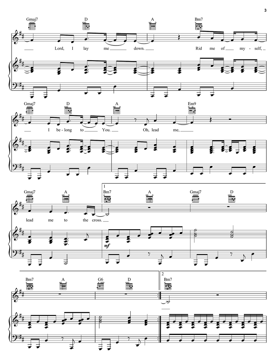 Lead Me To The Cross Acoustic Guitar scores gallery preview page 3