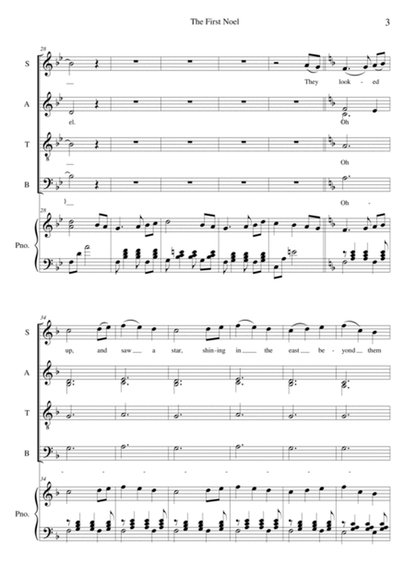 The First Noel. Arr. By Graham Dickson-Place SATB and Piano/Organ image number null