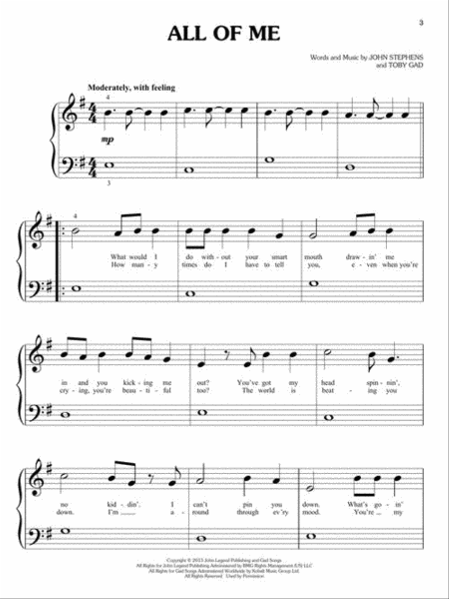 Big-Note Piano Songs 2010-2019 Easy Piano scores gallery preview page 5